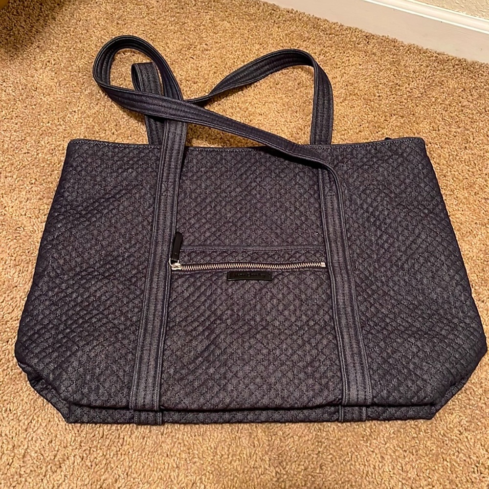 Vera Bradley Denim Zippered Tote Bag